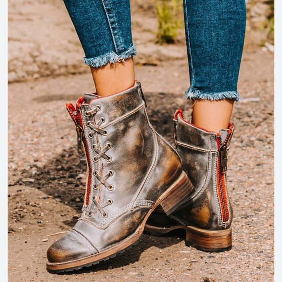 Freebird by Steven Shoes - Freebird Liverpool Ice Leather Ankle Boots